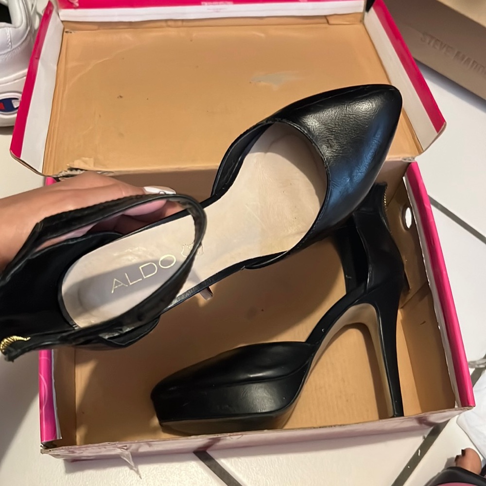 Aldo black tall heels